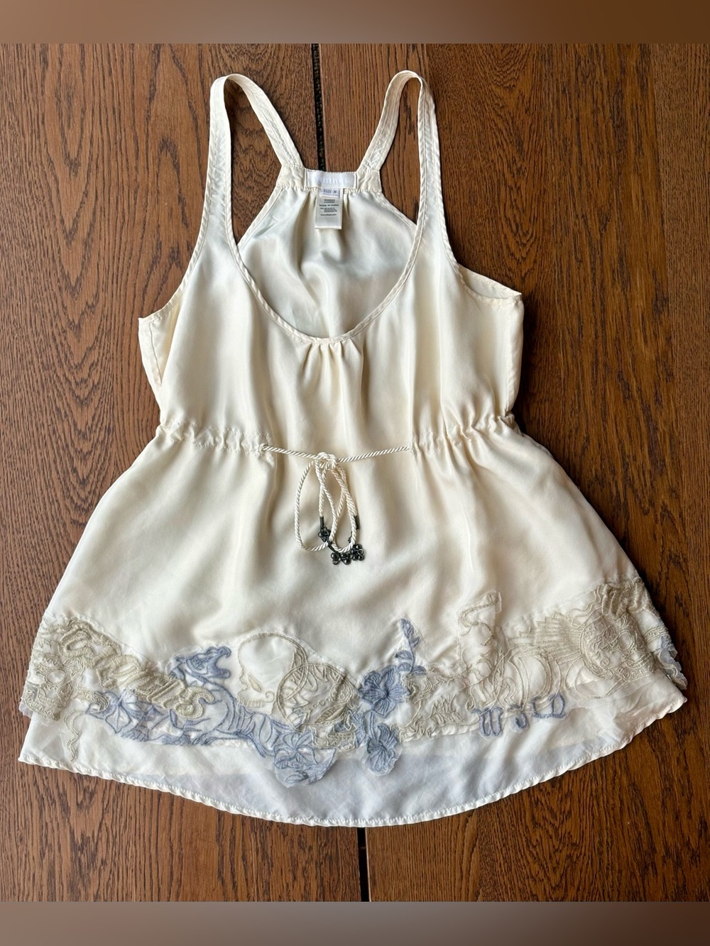 DIESEL Vintage  Heavy Silk Lace Embroidered Babydoll Cami Top M